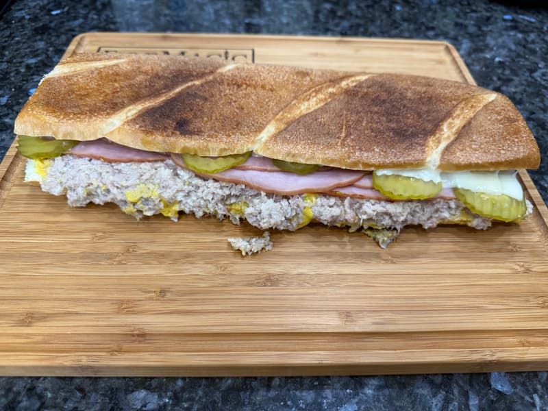 Authentic Cuban sandwich, pressed hot